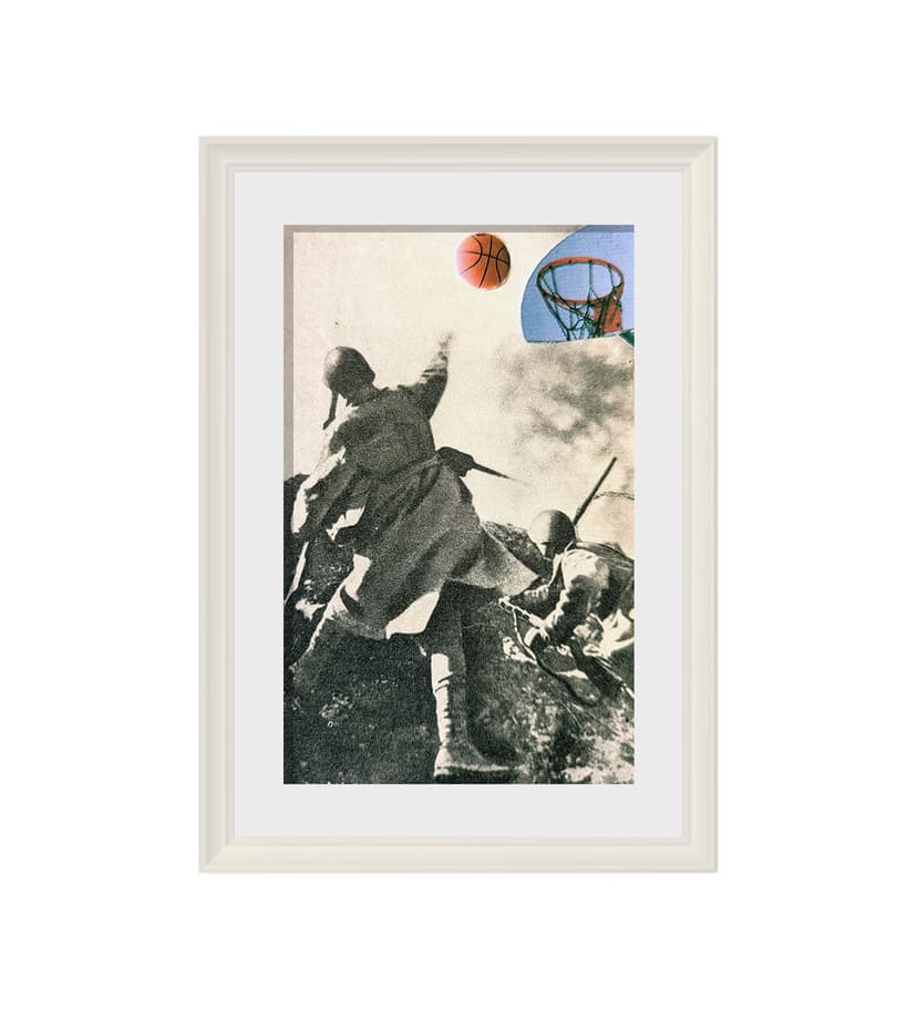 Collage made from an old Soviet book 